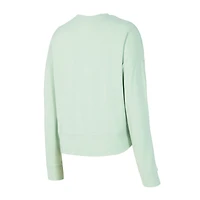 Women's Concepts Sport  Light Green Milwaukee Brewers Elevation Tri-Blend Long Sleeve Top & Shorts Set