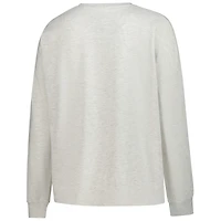 Sweat-shirt en molleton français Profile Heather Grey Milwaukee Brewers pour femme