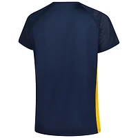 Women's Profile  Navy Milwaukee Brewers Glitter Raglan V-Neck T-Shirt