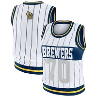 Women's WEAR by Erin Andrews  White Milwaukee Brewers Sporty Tank Top