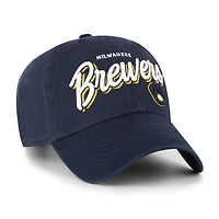 Women's '47 Navy Milwaukee Brewers Ariana Clean Up Adjustable Hat