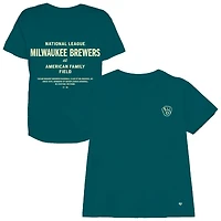 Women's '47  Teal Milwaukee Brewers Plus Leon City Cropped T-Shirt
