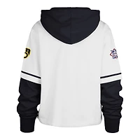 Sweat à capuche court blanc Milwaukee Brewers Trifecta Shortstop '47 pour femme