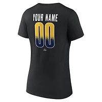 Women's Black Milwaukee Brewers Home Field Pop Personalized Name & Number V-Neck T-Shirt