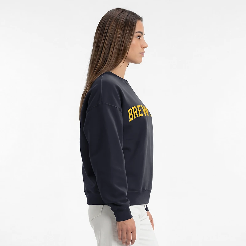 Women's Champion Athletic Navy Milwaukee Brewers All-Star Sweatshirt