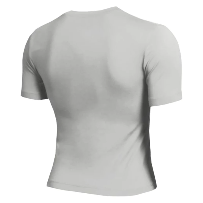Women's Champion Gray Milwaukee Brewers Soft-Touch Fitted Cropped T-Shirt
