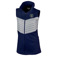 Women's Columbia  Navy Milwaukee Brewers Omni-Wick The Element Full-Zip Vest