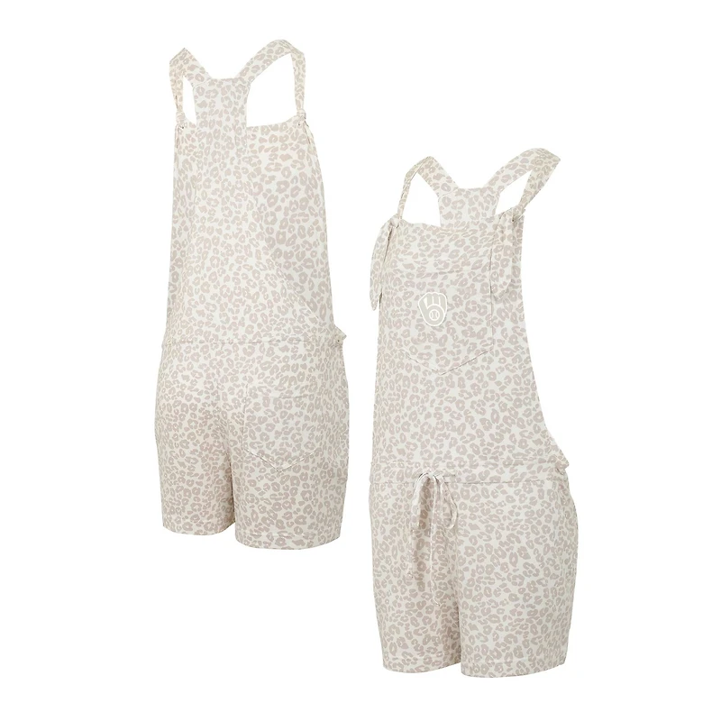 Salopette barboteuse en tricot Concepts Sport Cream Milwaukee Brewers Montana Hacci pour femmes