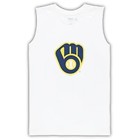 Concepts Sport Blanc/Marine Milwaukee Brewers Plus Tank Top & Shorts Sleep Set