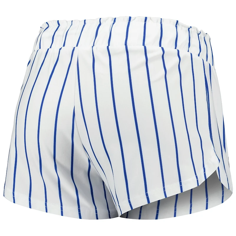 Concepts Sport Ensemble de nuit avec débardeur et short à fines rayures Milwaukee Brewers Reel pour femme