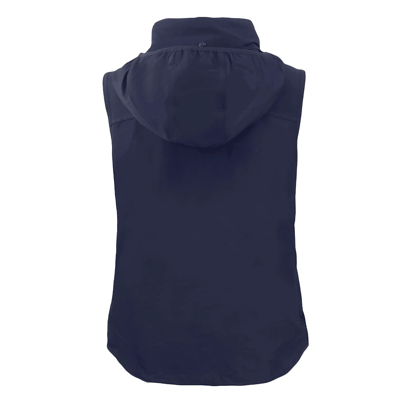Gilet zippé entièrement recyclé pour femme Cutter & Buck Navy Milwaukee Brewers Charter Eco