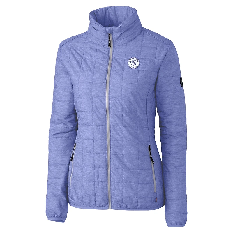 Doudoune isolante entièrement zippée PrimaLoft® Eco pour femme Cutter & Buck Purple des Milwaukee Brewers Rainier