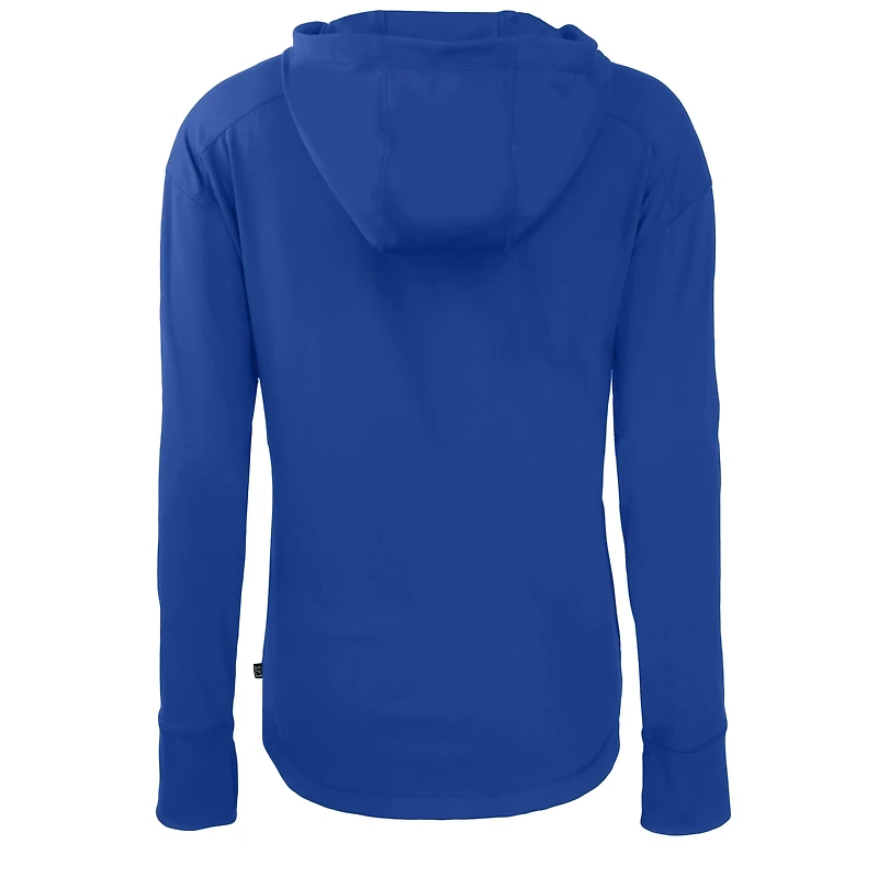 Veste à capuche zippée intégrale en tissu recyclé Daybreak pour femme, collection Cooperstown des Milwaukee Brewers, Cutter & Buck Royal