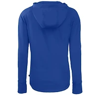 Veste à capuche zippée intégrale en tissu recyclé Daybreak pour femme, collection Cooperstown des Milwaukee Brewers, Cutter & Buck Royal