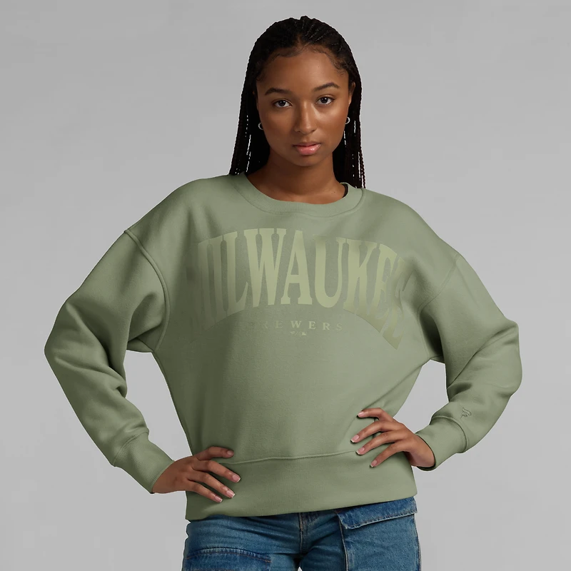 Sweat-shirt à capuche Fanatics pour femme Milwaukee Brewers Elements Flow vert