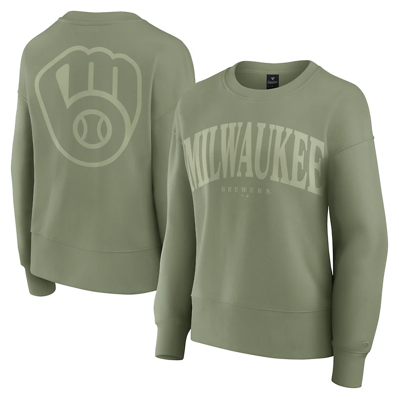Sweat-shirt à capuche Fanatics pour femme Milwaukee Brewers Elements Flow vert