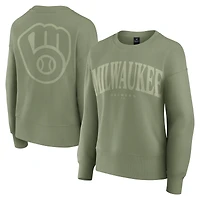 Sweat-shirt à capuche Fanatics pour femme Milwaukee Brewers Elements Flow vert