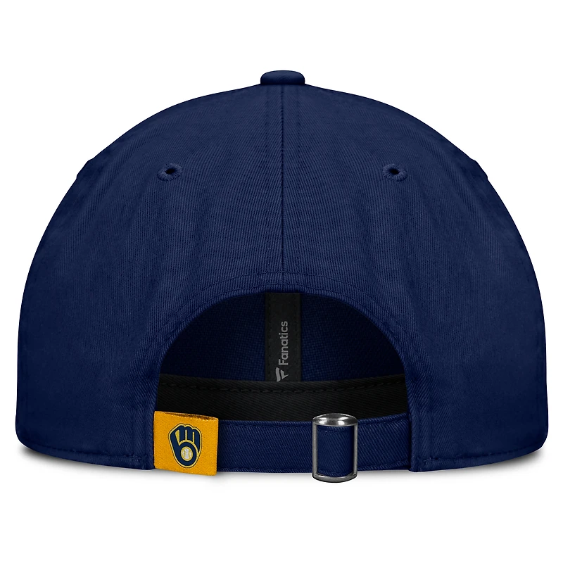 Casquette ajustable Fly Out bleu marine pour femme de la marque Fanatics des Milwaukee Brewers