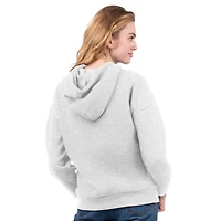 Ensemble t-shirt et sweat à capuche G-III 4Her pour femme par Carl Banks, bleu marine/gris chiné brillant, Milwaukee Brewers