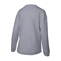 Women's Levelwear Gray Milwaukee Brewers Fiona Inaugural Pullover Sweatshirt