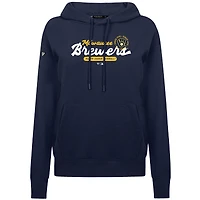 Sweat à capuche bleu marine Levelwear pour femme des Milwaukee Brewers, motif Accolade Adorn Monument