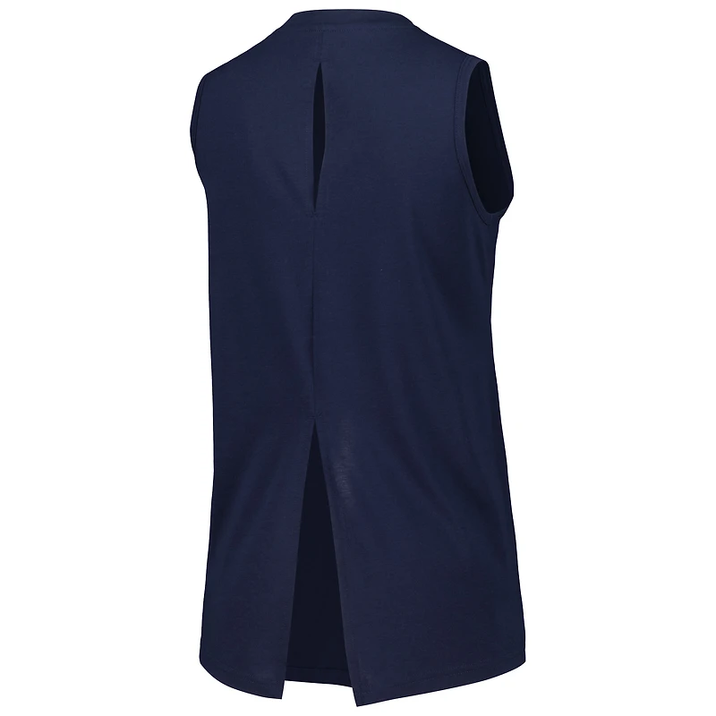 Débardeur à col en V Levelwear bleu marine Milwaukee Brewers pour femme