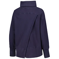 Women's Levelwear Navy Milwaukee Brewers Sunset Farm Team Pullover Sweatshirt