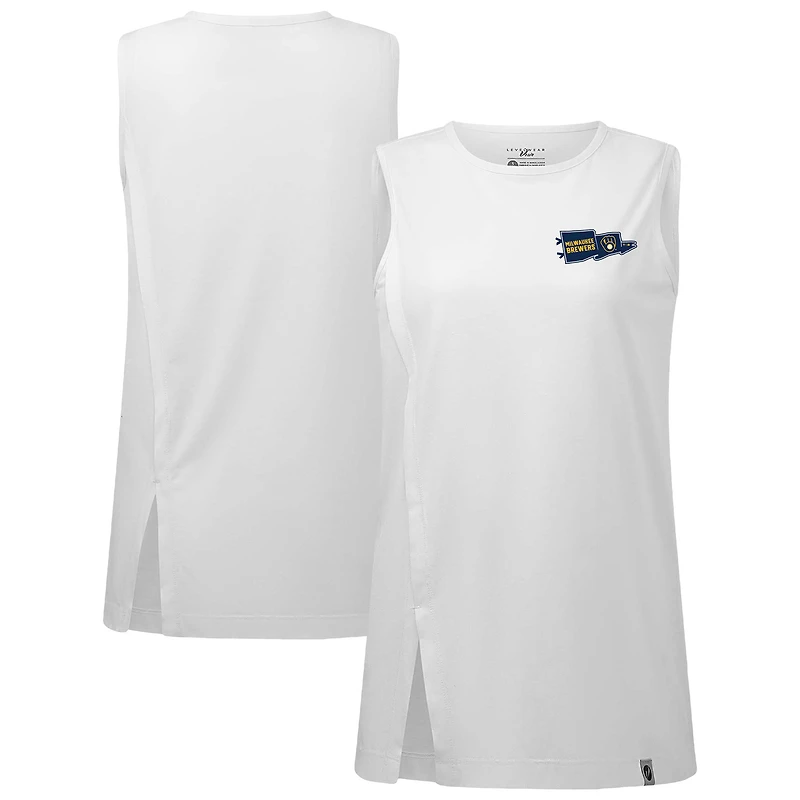 Women's Levelwear  White Milwaukee Brewers Influx Rafters Tank Top