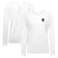 T-shirt à manches longues blanc Levelwear pour femme avec logo principal Sequoia des Milwaukee Brewers