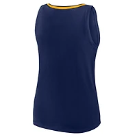 Débardeur à col en V Stellar Win pour femme, bleu marine, avec logo athlétique des Milwaukee Brewers