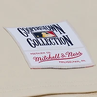 Women's Mitchell & Ness  Cream Milwaukee Brewers Cooperstown Yacht Rock Boxy Cropped T-Shirt