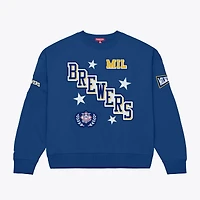 Sweat-shirt Mitchell & Ness Royal Milwaukee Brewers pour femmes