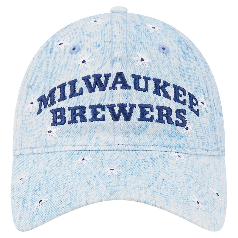 Casquette ajustable New Era 9TWENTY bleu clair pour femme