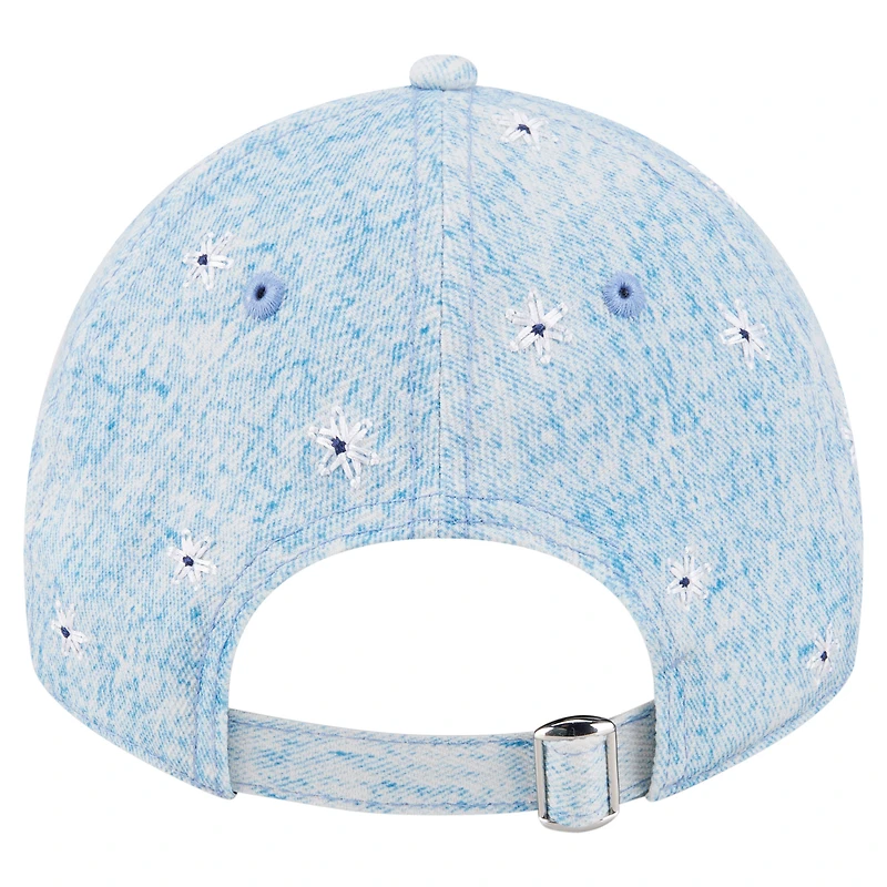 Women's New Era Light Blue Milwaukee Brewers Daisy All Over 9TWENTY Adjustable Hat