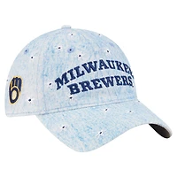 Casquette ajustable New Era 9TWENTY bleu clair pour femme