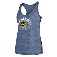 Débardeur à dos nageur actif pour femme Milwaukee Brewers New Era bleu marine