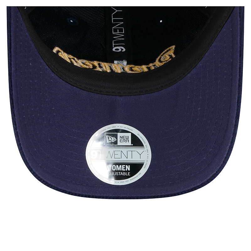 Casquette ajustable 9TWENTY en velours côtelé bleu marine Milwaukee Brewers de New Era pour femme
