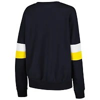 Women's New Era Navy Milwaukee Brewers Game Day Crew Pullover Sweatshirt
