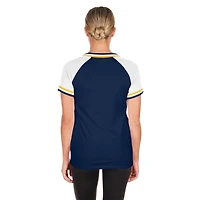 Women's New Era Navy Milwaukee Brewers Gameday Raglan V-Neck T-Shirt