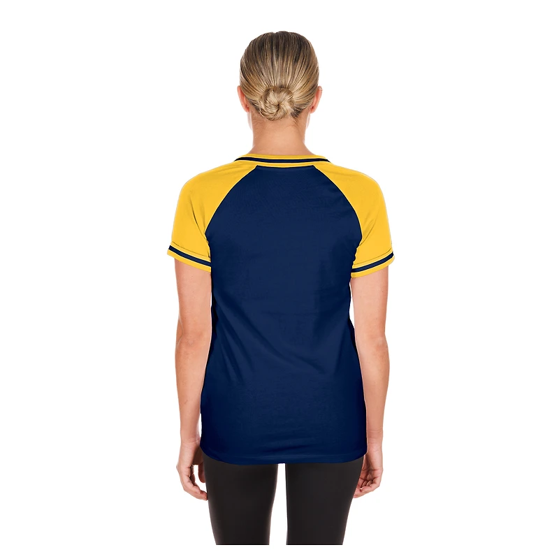 Women's New Era Navy Milwaukee Brewers Gameday V-Neck T-Shirt