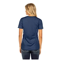Women's New Era Navy Milwaukee Brewers Little Miss 2 V-Neck T-Shirt