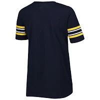 Women's New Era Navy Milwaukee Brewers Team Stripe T-Shirt