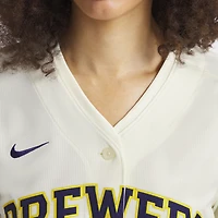 Women's Nike Christian Yelich Cream Milwaukee Brewers Home Limited Player Jersey