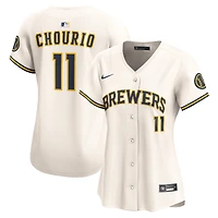 Women's Nike Jackson Chourio Cream Milwaukee Brewers Home Limited Player Jersey