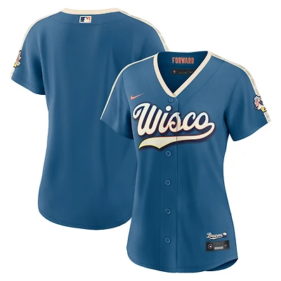Women's Nike  Mineral Blue Milwaukee Brewers 2026 City Connect Stadium Jersey
