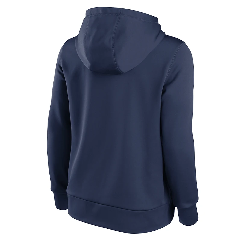 Women's Nike Navy Milwaukee Brewers Alternate Logo Performance Pullover Hoodie