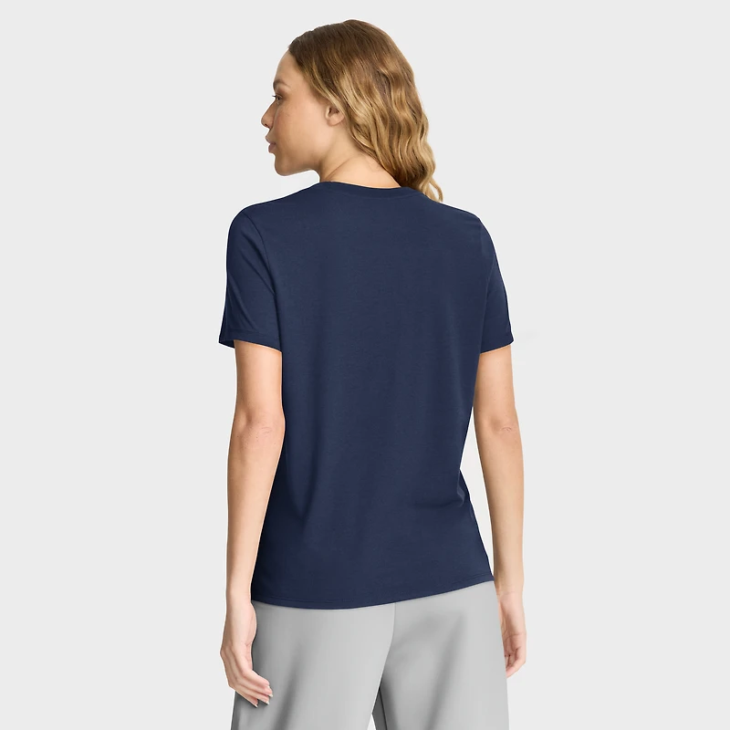 T-shirt Nike Dri-FIT bleu marine pour femme, collection authentique Milwaukee Brewers, modèle Early Work Tri-Blend.