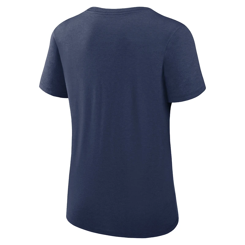 T-shirt à encolure dégagée Performance Nike Milwaukee Brewers Authentic Collection pour femmes, bleu marine