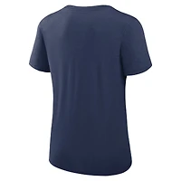 T-shirt à encolure dégagée Performance Nike Milwaukee Brewers Authentic Collection pour femmes, bleu marine