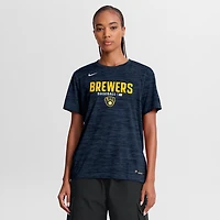 Women's Nike Navy Milwaukee Brewers Authentic Collection Velocity Dri-FIT T-Shirt